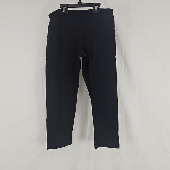 Lululemon Black Cropped Legging Capri Athletic Running Women's Size 6 - Picture 1 of 6